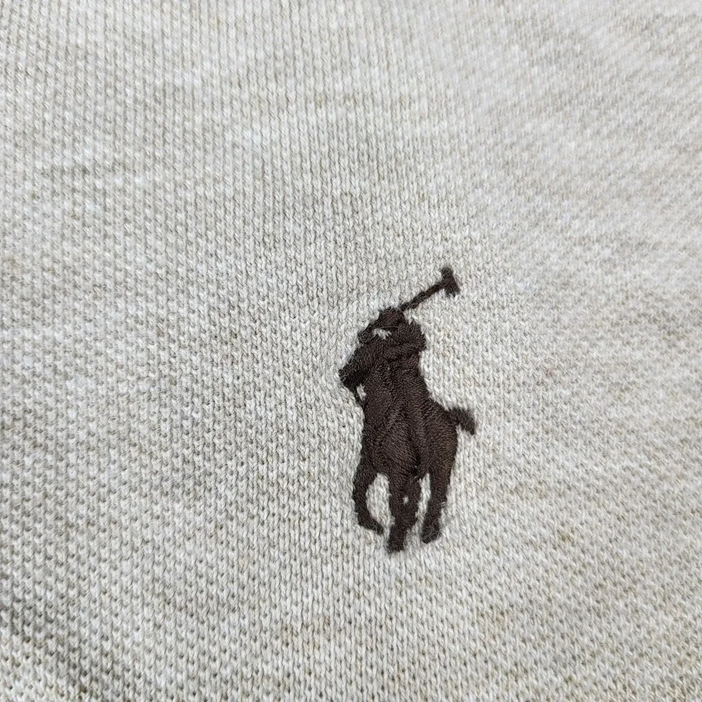 Polo Ralph Lauren Polo Shirt Mens‎ XL Beige Pony Logo Knit Short Sleeve Casual